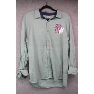 WROGN "Naturally High" Long Sleeve Button Down Top-Size XL